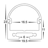 Havit Lighting Lighting 19mm x 21mm Silver Square Semi Lights-For-You